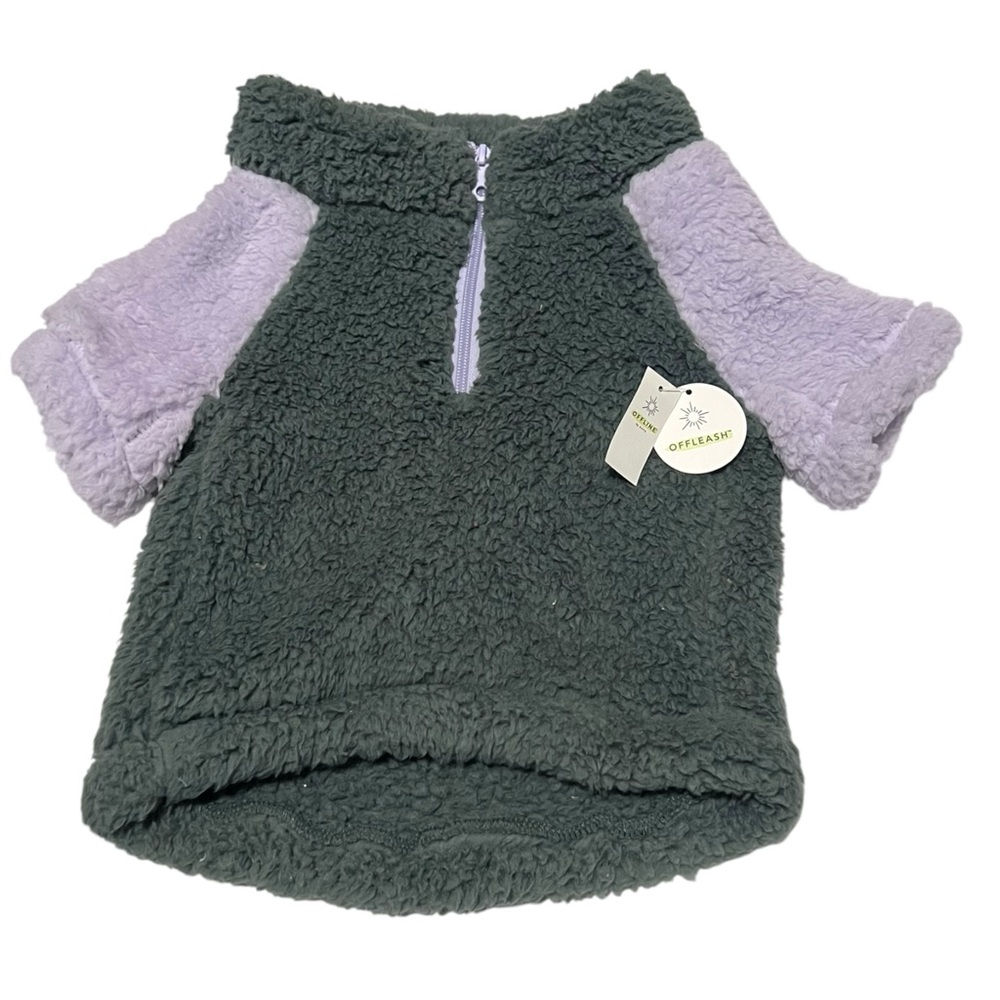 Offleash by Aerie Sherpa Dog Coat - Green/Lavender